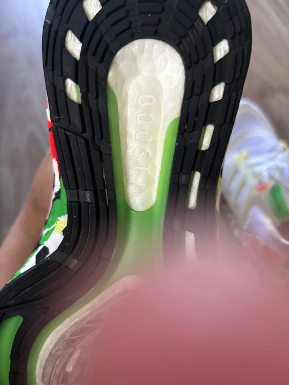 adidas White Green Pink Accent Women's Sneakers